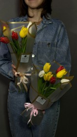Букетик из 7 тюльпанов - Жарден. Оптово-розничные продажи цветов и растений в Уральском регионе.